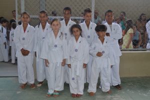 Alunos da Escola Municipal Almério de Rezende que conseguiram medalhas