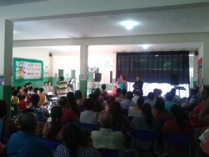 Palestra foi realizada em uma escola do distrito de Santana do Tabuleiro