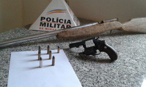 Espingarda e revólver recolhidos em São Sebastião do Anta