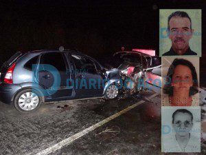 No Citroën estavam quatro de uma mesma família, três morreram: o motorista Divino, Maria de Fátima e Luzia Lopes, esposa e sogra do condutor (foto: Wellington Fred/Diário do Aço)
