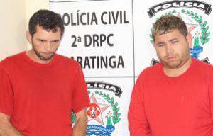 Grimaldo e Josimar foram presos no Bairro Anápolis, em Caratinga