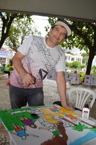 O artista plástico LomeuBartô participou como convidado da Escola