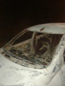 Veículo foi incendiado pelos bandidos