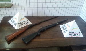 Rifle e espingarda recolhidos em Piedade de Caratinga