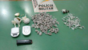 Maconha e haxixe encontrados pela PM