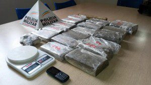Droga encontrada na chácara (foto: Wellington Fred/Diário do Aço)