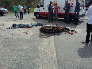 Motociclista teve morte imediata