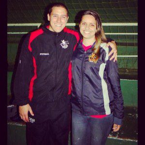 Os organizadores Davi Tebert e Marina Pires