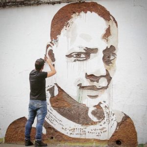 Artista questiona restauração de muro, que ‘danificou’ seu trabalho