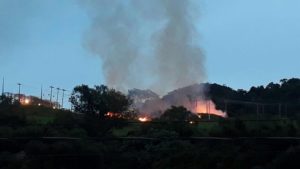 Incêndio próximo a subestação da Cemig em Inhapim
